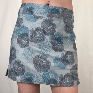 Lady Hagen Women's Floral Athletic Golf Skirt Built In Shorts Grey Gray Purple 6